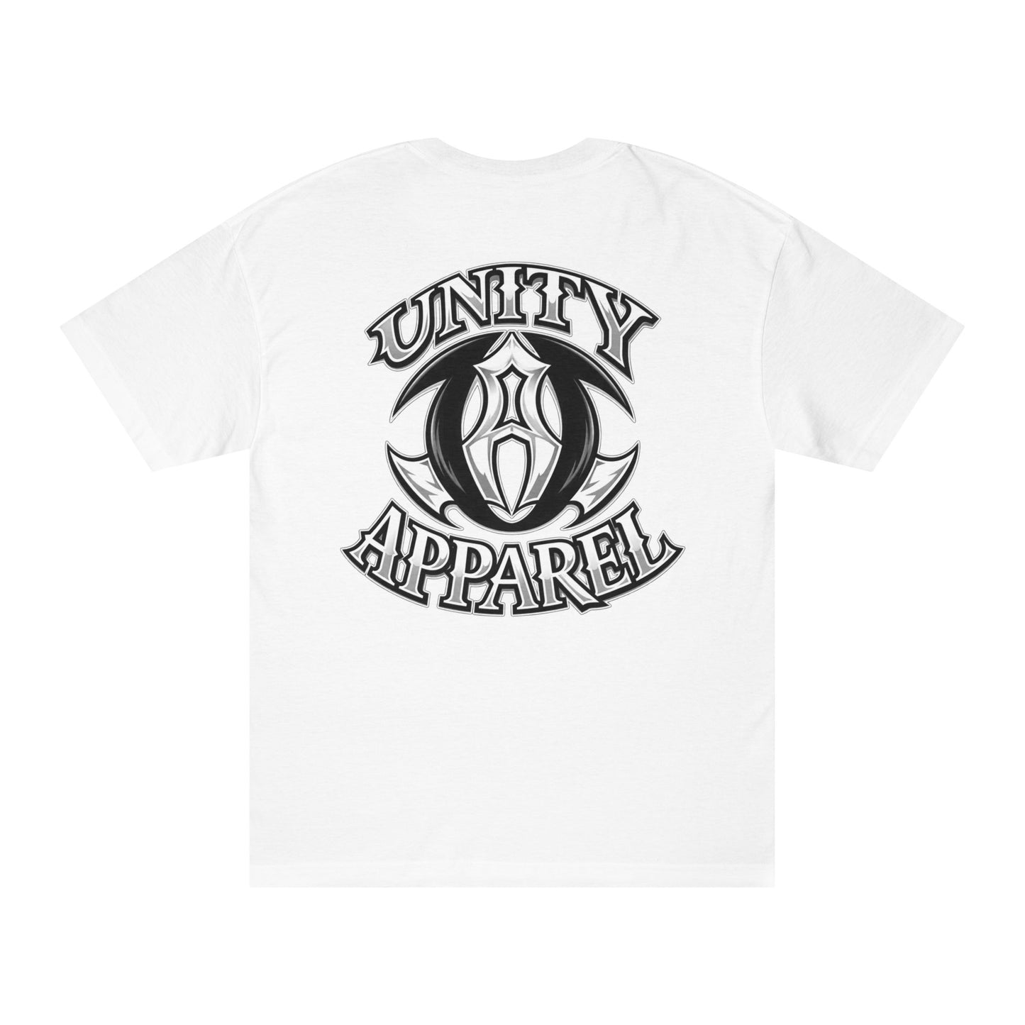 Unity Apparel Graphic Tee — Retro Tribal Logo T-Shirt