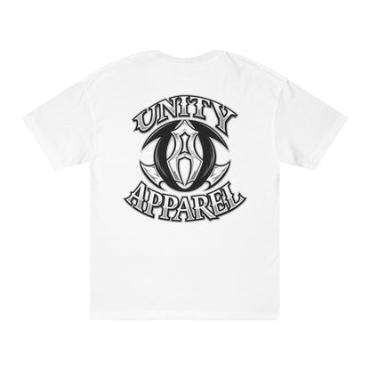 Unity Apparel Graphic Tee — Retro Tribal Logo T-Shirt