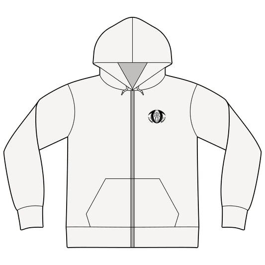 Unity Apparel Zip Hoodie — Tribal Crest Full-Zip Hooded Sweatshirt