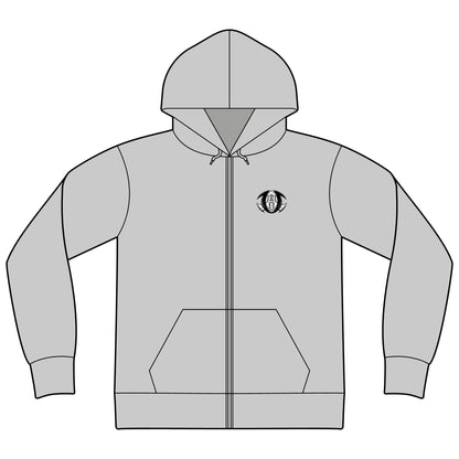 Unity Apparel Zip Hoodie — Tribal Crest Full-Zip Hooded Sweatshirt